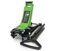 DRIVEUPTOOLS Cric idraulico a carrello 3T- Gato hidraulico Profesional.- Gato hidraulico Con Carretilla - Doble pistón elevación 75-500mm - Gato para Coche Capacidad Hasta 3000kg