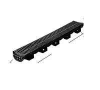 Driveway Trench Drainage Kit System Channel Drain With Plastic Grate 4-6 Pack HDPE Grille Black Garage Floor Strumenti fai da te(5.8x3.1 in 4pack)