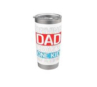 Driving Dad Crazy One Kid at a Time Papà Bicchiere termico in acciaio inox doppia parete