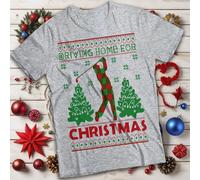 Driving Home for Christmas Golf T-Shirt Funny Ugly Mens Tee #MC