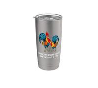 Driving My Husband Crazy One Chicken at a Time Funny Chicken Bicchiere termico in acciaio inox doppia parete