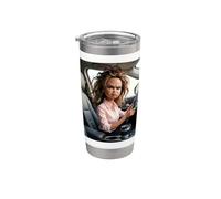 Driving To Work Meme Funny Bicchiere termico in acciaio inox doppia parete