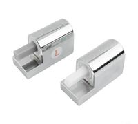 Drivstraw 1 paio di cerniere per sedile WC in ABS per vasca quadrata, meccanismo di smorzamento a chiusura lenta, angolo di apertura 115°, finitura argento, struttura stabile e resistente, 1 paio