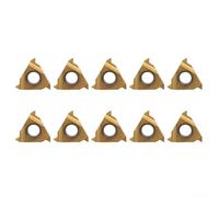 Drivstraw 10 inserti indicizzabili in carburo 11ER A60 per tornitura di tornio CNC, lame resistenti all'usura ad alta resistenza per finitura e sgrossatura in acciaio inossidabile, lunghezza 9 mm