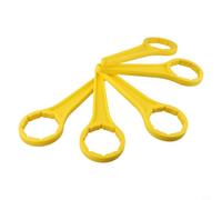 Drivstraw 5 chiavi apri per tappi del tamburo per secchi in plastica da 20-30 l, compatibile con cubi da 15 L, 20 L, 25 l, set rosso, giallo, nero, blu, leggero, di lunga durata, per la casa e (giallo