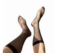 Drivstraw Calze trasparenti ultra sottili da uomo calze velate in nylon di seta calze trasparenti trasparenti traspiranti per abiti per occasioni Vestibilità morbida e confortevole EUR 36-46