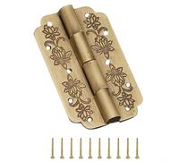 Drivstraw Cerniera in ottone bronzo anticato per armadi da cucina, cerniere per cassetti e armadietti piccoli, 4,5 x 2,7 x 1 mm, funzionamento liscio, connessione a dieci punti, (1 pezzo bronzo)