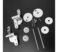 Drivstraw Cerniere cromate per sedile WC con raccordi regolabili per sedili in legno, MDF e resina, struttura in lega di zinco, dadi e rondelle in nylon,