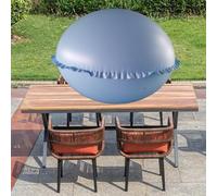 Drivstraw Copertura per mobili da giardino, impermeabile, design gonfiabile per protezione dalla pioggia, diametro di 1,2 m, si adatta alla maggior parte dei tavoli da esterno, struttura in PVC, blu