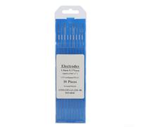 Drivstraw Elettrodi di tungsteno per saldatura TIG, 10 pezzi, elettrodo di tungsteno al lantanio, punta blu WL15, 1,0-3,2 mm, per saldatura AC Tig (1,0 mm x 175 mm)