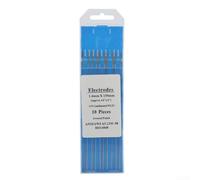 Drivstraw Elettrodi di tungsteno per saldatura TIG, 10 pezzi, elettrodo di tungsteno al lantanio, punta blu WL15, 1,0-3,2 mm, per saldatura AC Tig (1,6 mm x 150 mm)