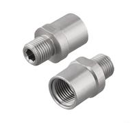 Drivstraw Estensore adattatore per pedale della bicicletta in acciaio inox, per pedali da 9/16 pollici a pedivelle da 1/2", materiale 304 aumenta il fattore Q di 20 mm allargata