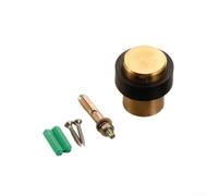 Drivstraw Fermaporta in acciaio inox per porte interne, montaggio a parete, con cuscinetto protettivo, diametro 46 mm, finitura argento/rosso bronzo/bronzo/oro (46 mm-oro)