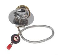 Drivstraw Fornello a gas da campeggio antivento per cucinare all'aperto, bruciatore diviso in acciaio inox 3200 W con adattatore senza pressione, compatibile con forni, escursionismo