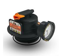 Drivstraw Gruppo valvola di sfogo aria manuale per filtri Pro-Grid e SWIM CLEAR a cartuccia, compatibile con DEX2420MAR2 2420MAR2, con manometro, plastica nera