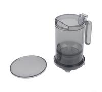 Drivstraw Infusore per tè sfuso per foglie di tè e caffè, in plastica trasparente, con filtro a rete fine rimovibile, coperchio resistente al calore per un sapore ricco, per una facile pulizia (nero