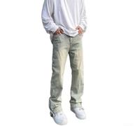 Drivstraw Jeans Svasati Uomo Zip Laterale Distressed Cotone Elasticizzato | 68% cotone, 32% spandex, tessuto elasticizzato per massima libertà di movimento e comfort il giorno