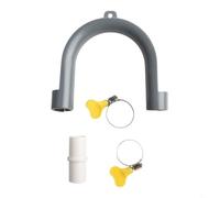 Drivstraw Kit di estensione del tubo di scarico della lavatrice con staffa a forma di U, raccordo in PVC da 21 mm e 2 morsetti in acciaio inossidabile per un collegamento sicuro del tubo