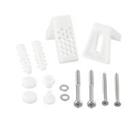 Drivstraw Kit di fissaggio angolare a pavimento in acciaio inox per WC, bidet o lavabo con piedistallo, con viti, dadi e coperchi per un'installazione sicura
