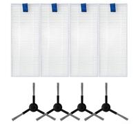 Drivstraw Kit spazzole laterali per aspirapolvere X-Plorer Serie 130 AI - Compatibile con modelli RR90, RR9065, RR9067, RR9075 e RR9077 - Confezione da 4 in Nylon-Plastic(A)