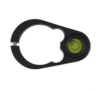 Drivstraw Livella a bolla con asta di centraggio in lega di alluminio, fiala rotonda con supporto per palo di diametro 36 mm, accessori per mappatura GPS, nero (36 mm)