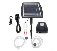 Drivstraw Ossigeno solare da 3 W per stagni da esterni, aeratore per acquario alimentato a batteria da 2600 mAh con ricarica USB, ossigenatore d'acqua silenzioso per laghetti da giardino e vasche