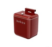 Drivstraw Pattumiera da cucina in stile retrò verde con coperchio basculante, anello di stoccaggio integrato, coperchio a doppia direzione, pattumiera da cucina in plastica salvaspazio