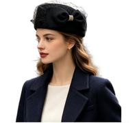 Drivstraw per Cappello Vintage Donna Rete Bowler per Stile per Francese | Design per francese vintage con fiocco in tulle, tocco romantico per ogni outfit elegante e raffinato
