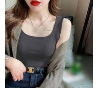 Drivstraw per Top Donna Tank per Top Polyester Elastico Casual Elegante | Scollo quadrato , tessuto polyester elastico, vestibilità per slim che slancia la figura