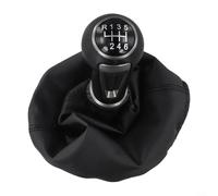 Drivstraw Pomello del cambio manuale ergonomico a 5/6 marce per Seat Ibiza di quarta generazione, con copertura antipolvere in pelle nera, facile installazione (6 velocità)