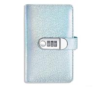 Drivstraw Raccoglitore in pelle PU protetto da password per il monitoraggio del budget e l'organizzazione del risparmio, 10,9 x 17,8 cm, sicuro libro di archiviazione con serratura, contanti e