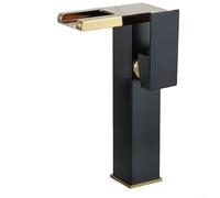 Drivstraw Rubinetto miscelatore a cascata che cambia colore, rubinetto da bagno a foro singolo con luce LED sensibile, struttura in ottone di lunga durata, design moderno per la casa e