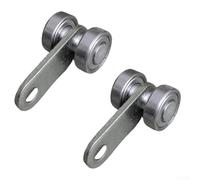 Drivstraw Ruote per porte scorrevoli a doppio cuscinetto resistenti, confezione da 2 rulli per carrello per montaggio a pannello per binari in acciaio a canale da 1-5/8 pollici, in acciaio al carbonio