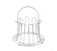 Drivstraw Scolapiatti sottosopra in acciaio inox per cucina e bar, 6 o 8 posizioni, organizer salvaspazio da banco (8 bit-L)