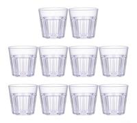 Drivstraw Set di 10 bicchieri da whisky in acrilico con design attorcigliato, bicchieri da birra da 295 ml, infrangibili e resistenti all'usura, bicchieri trasparenti per casa, bar, feste e