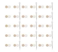 Drivstraw Set di 15 connettori per bambole che combinano componenti in legno e acciaio inossidabile progettati per un uso duraturo nella creazione di bambole