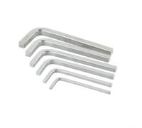 Drivstraw Set di 6 chiavi a L a testa quadra, chiave esagonale a 4 punte per viti quadrate, acciaio al cromo vanadio, misure da 3 mm a 8 mm, finitura argento, per la casa e
