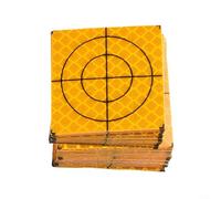 Drivstraw Set di riflettori in acrilico, 100 pezzi, giallo, diverse dimensioni, ad alta visibilità, marcatura di misurazione, adatti per edifici di ponti a tunnel (50 x 50 mm)