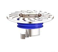 Drivstraw Sistema automatico di scarico della doccia in ottone, soluzione di drenaggio a pavimento, interfaccia per il flusso d'acqua, installazione oro e argento, per bagno e cucina (argento)