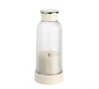 Drivstraw Spremiagrumi portatile da 400 ml, per casa e viaggi, con ricarica wireless, con coperchio di sicurezza, materiale PP, bianco