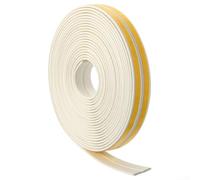 Drivstraw Striscia paraspifferi per porte e | nastro in schiuma EPDM con forte resilienza | antivento, isolamento acustico, antipolvere | 5 metri di lunghezza, 9 x (bianco)