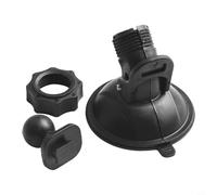 Drivstraw Supporto per auto DVR con collo regolabile girevole a 360° e forte ventosa per GPS, Dash Cam, registratore di guida e navigatore, materiale ABS, nero