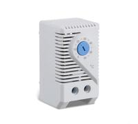 Drivstraw Termostato meccanico regolabile 0-60 ° C Shell pulsante controllo DIN montaggio su guida per ventola di raffreddamento riscaldatore armadio elettrico allarme industriale (KTS011)