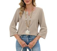 Drivstraw Top Donna V-Neck Manica Tre Quarti Poliestere Elasticizzato | Poliestere di qualità, elasticità per media, perfetto per movimenti attivi e comfort il giorno