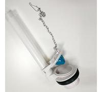 Drivstraw Valvola di scarico del serbatoio del WC con catena per scarico cisterna, plastica ABS e acciaio inossidabile Water Stop Flap Cover con guarnizione in gomma, compatibile con standard (#)