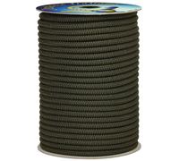 Drizza Vela Doppia treccia alta tenacità skipper, verde militare, 10 mm - 100 mt