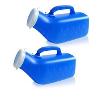 DRJKHL Bottiglie for urina, orinatoi Portatili for Uomini, Anti-rovesciamento da 1200 ml for Ospedale, incontinenza, Esterno, Auto, Viaggio(Blue2men)