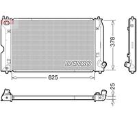 DRM50119 DENSO Radiatore, Raffreddamento motore per TOYOTA