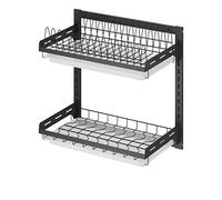 DRMEE Scolapiatti Stabile Appendiabiti Da Parete In Acciaio Inossidabile Da Cucina, Piatto, Coltello, Scolapiatti Per Cucina Moderno Organizzatore da Cucina