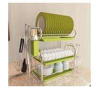 DRMEE Scolapiatti Stabile Scaffale Per Scolapiatti Da Cucina In Acciaio Inox A 3 Livelli Moderno Organizzatore da Cucina(B)